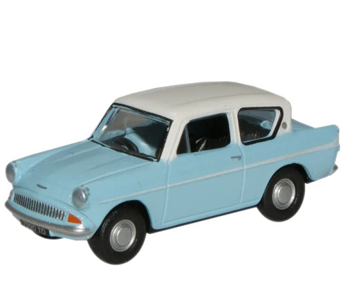 76105007 1/76 LT.BLUE/ERMINE WHITE FORD ANGLIA