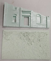 SSS-09 1/100 - 1/72 RESIN DEBRIS BASE WITH LARGE DAMAGED BUILDING FRONT