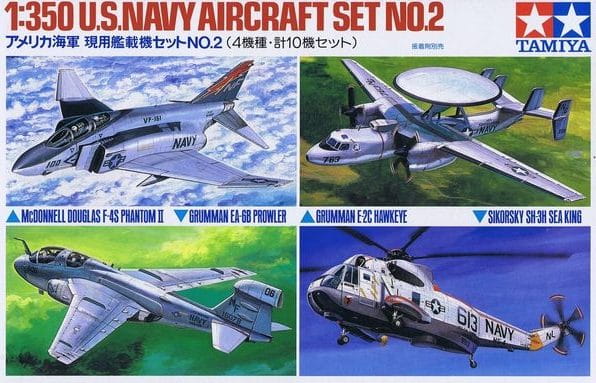 TAM78009 TAMIYA 1/350 USN AIRCRAFT SET #2 (1985)