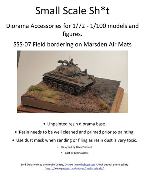 SSS-07 1/100 - 1/72 RESIN FIELD BORDERING ON MARSDEN AIR MATS