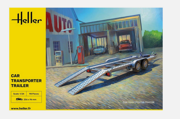 HEL80774 1/24 CAR TRANSPORTER TRAILER