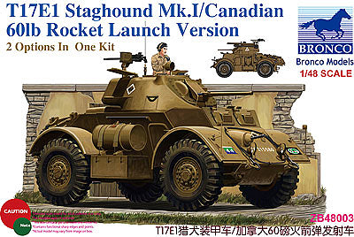 BROZB48003 1/48 STAGHOUND MK.I CDN 60LB ROCKET LAUNCH