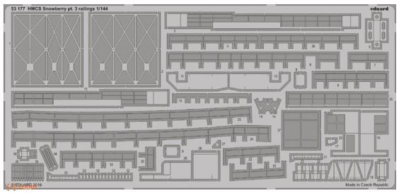 EDU53177 1/144 HMS SNOWBERRY PE#3 RAILINGS